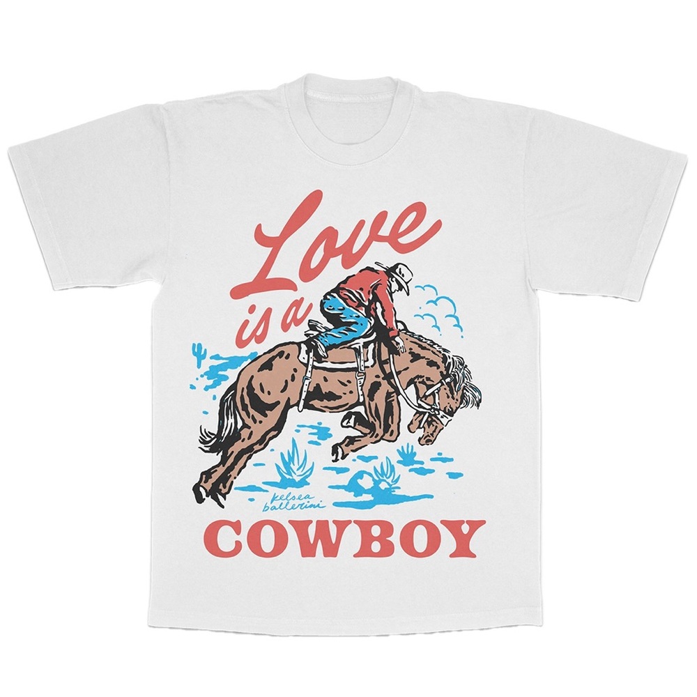 *NEW* KELSEA BALLERINI Love Is A Cowboy T-Shirt 2022 Subject To Change M